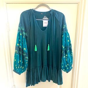 Free People dress NWT jade green-so cute!